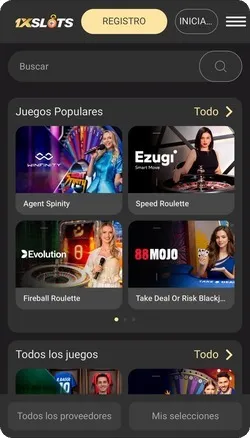 Casino en vivo en la aplicación