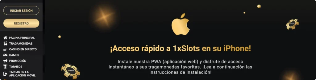 1xSlots descarga para iOS
